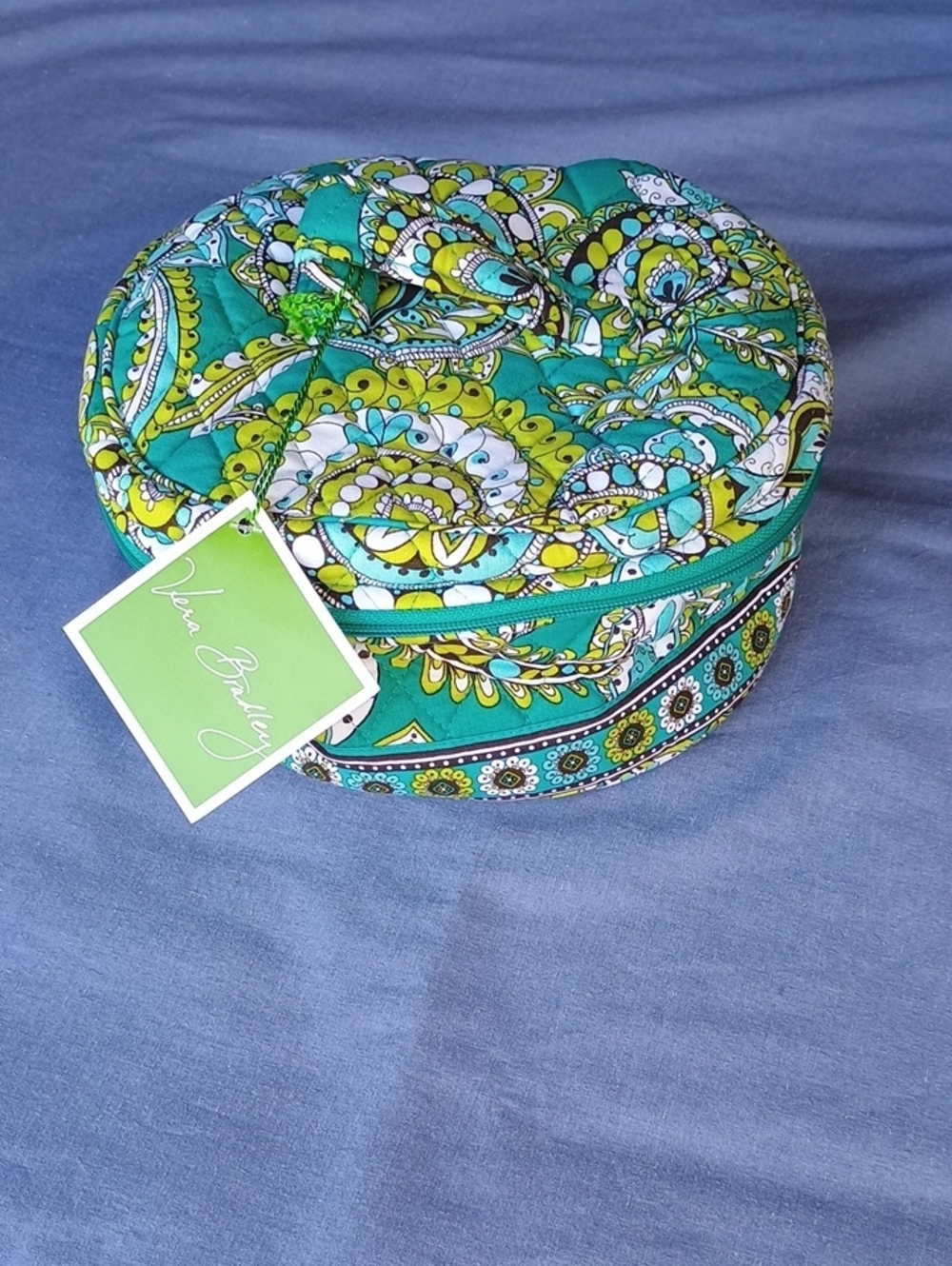 NWT Vera Bradley Travel Cosmetic Bag in Peacock